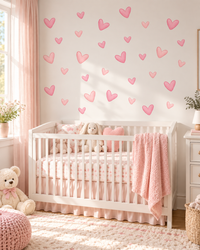 Pink Heart Wall Stickers