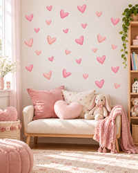 Pink Heart Wall Stickers
