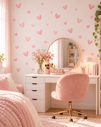 Pink Heart Wall Stickers